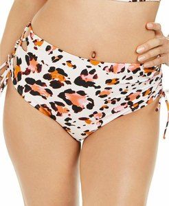 Hula Honey LEOPARD MULTI Wild About You High-Waist Bikini Swim Bottom, US Medium